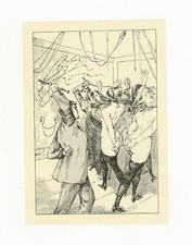 1908 GRAVURE fouet spanking
