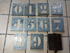 ANCIENS POCHOIRS CHIFFRES . H 70 mm pour marquage militaria WW1 WW2