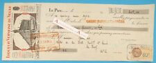 ● Liqueur Verveine du Velay Le Puy 1932 lettre de change illustrée - M Jammes 43