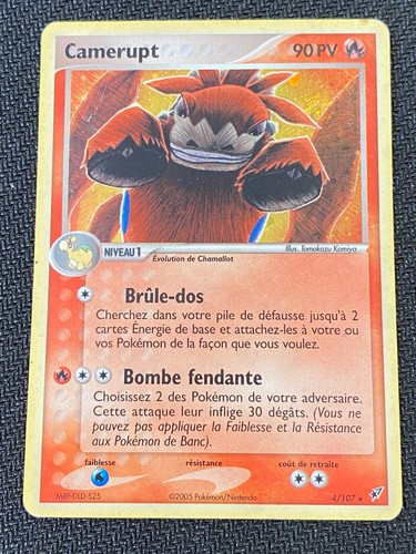 Carte pokémon camerupt - pokémon, 4/107