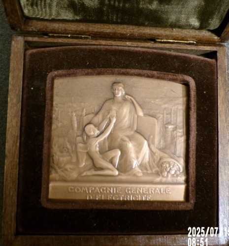 Médaille plaque bronze - plaque, en