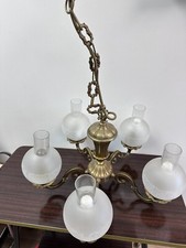 Lustre vintage 5 globes Bronze