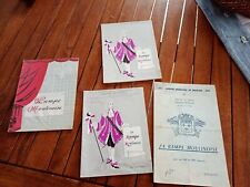 Rare Lot 4 Programmes Théâtre moulins/la rampe moulinoise- tournées 1955/1965