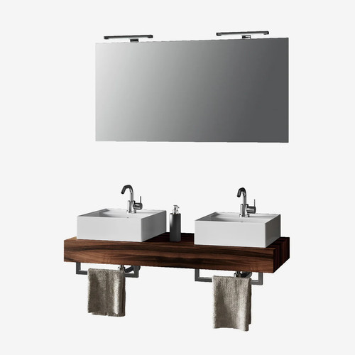 Meuble vasque suspendu double