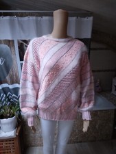 Magnifique  pull angora / laine  tricoté main ANNY BLATT  taille 42 / 44 com9