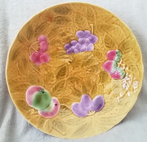 Grand plat rond barbotine - plat,