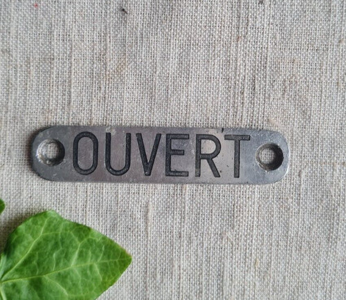 Ancienne petite plaque - petite, alu