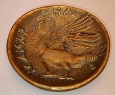 Coupe Bronze doré Max-le-Verrier décor Antique Oiseau mythologique