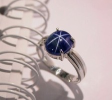Bague étoile saphir - , bleu