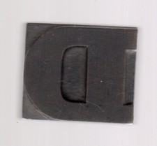 CARACTERE D'IMPRIMERIE BOIS Typographie vintage Wooden printer block  Lettre D