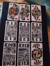 77 cartes à jouer ancien jeu
