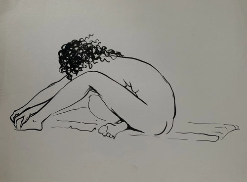 Très beau dessin féminin - nu,