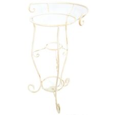 Shabby Base Perchoir pour Set Toilette Céramique Fer Forgé Blanc Décapé