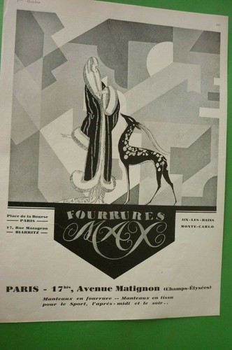 Art deco fourrures - art, 1925