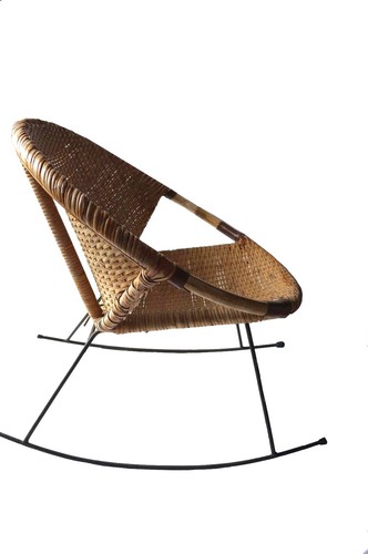 Rocking chair vintage rotin - rocking,