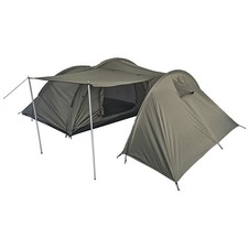 Mil-Tec Tente 4 Personnes Avec Espace Camping Tunnel 250x420 Olive Militaire
