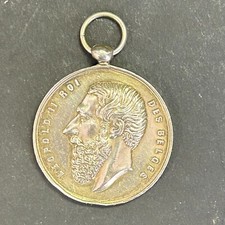 Médaille en argent, Léopold II, Roi des Belges