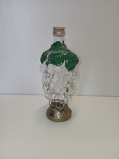 Rare Bouteille en Verre Sculptée Grappe de Raisin, vide , Vintage / Arts de