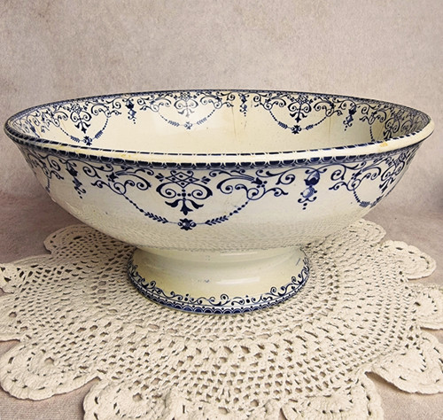Grand saladier sur pied ancien - pied,