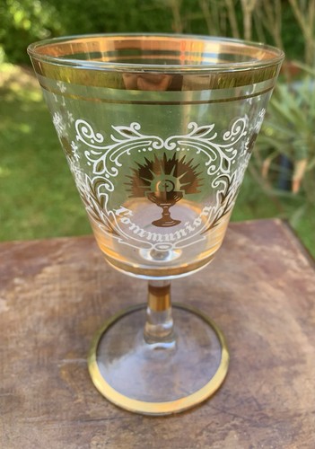 Ancien verre pied - ancien, de