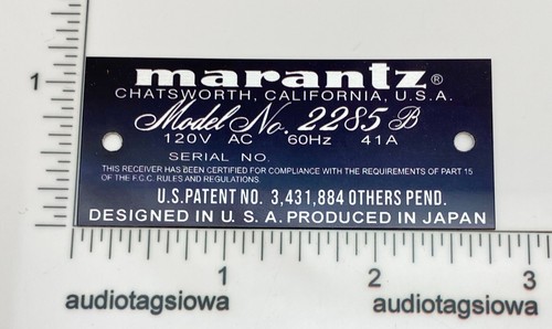 Marantz 2285b rear serial - marantz,