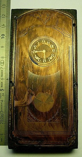 Plaque gravure cuivre horloge - plaque,