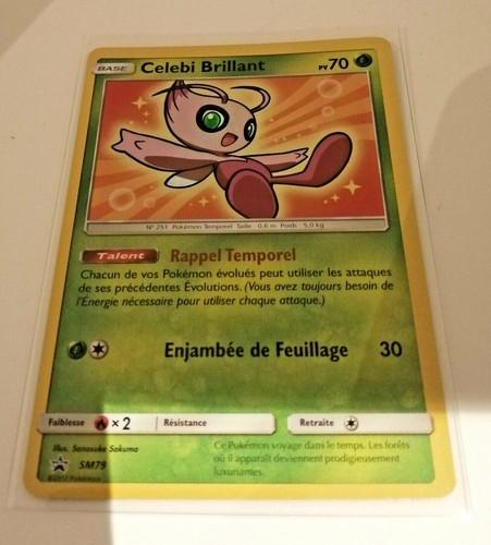Carte pokemon celebi - pokemon, brillant