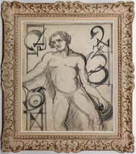 HENRI LAFFITE (1885-1977) ELEVE DE RODIN - NU MASCULIN 1930 (546)