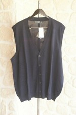 Gilet sans manche bleu en laine marque Monte Carlo taille 66 étiqueté 89€