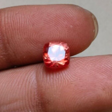 Coussin carré orange saphir