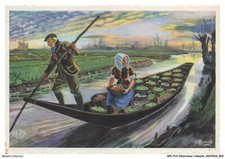 APDP14-0864-ILLUSTRATEUR-HOMUALK - maraichers amiennois dans les hortillonnage