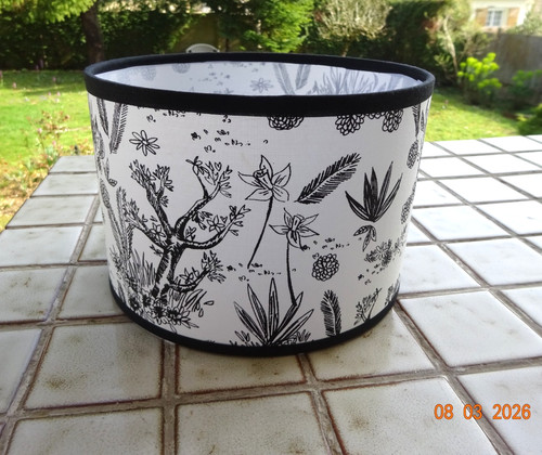 Abat jour rond tissu - abat-jour,