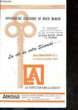ARNOULD - Appareillage electrique de haute qualite, la perfection