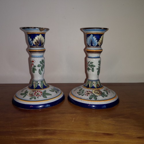 Paire bougeoirs anciens - paire,