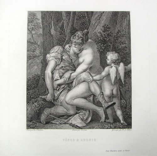 Gravure vénus adonis c1835 - gravure,