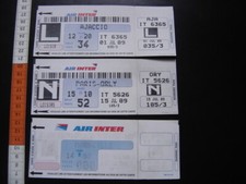 Ticket Billet VOL AVION Paris