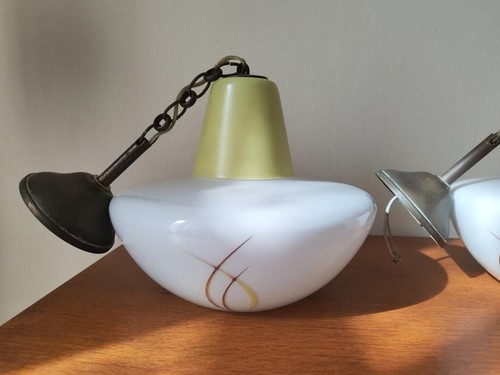 Suspension vintage opaline - suspension,