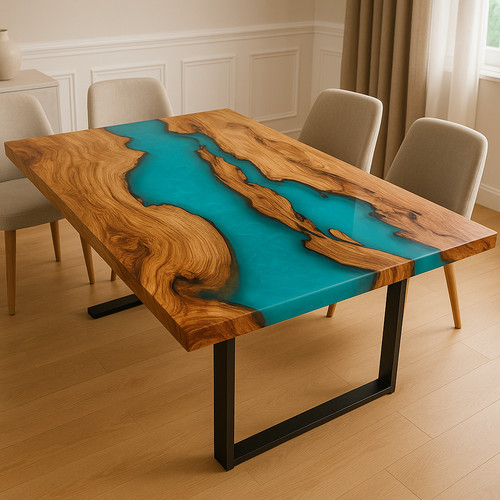 Table rivière époxy - de,