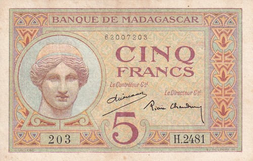 Madagascar francs - madagascar,