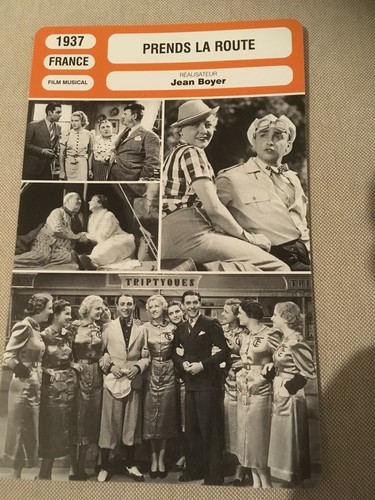 Carte fiche cinema 1937 - carte,