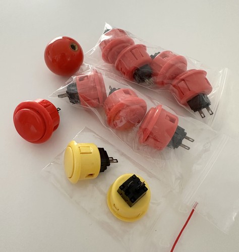 Boutons borne arcade - +, boule