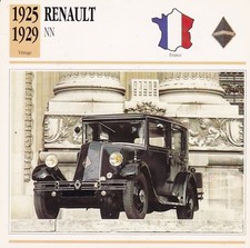RENAULT NN - FRANCE 1925 / 29 - CARTE COLLECTOR VOITURE OLDTIMER