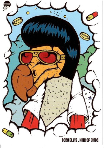Carte postale elvis dodo - postale,