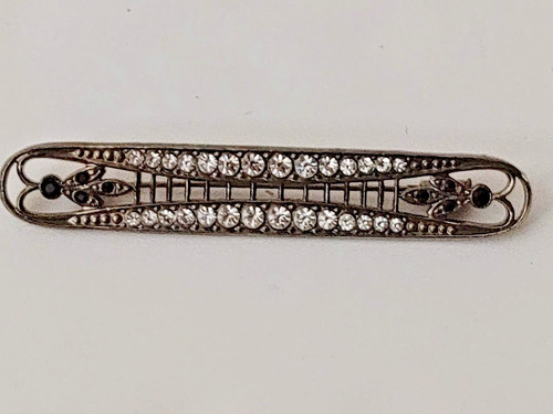 Broche strass vintage vieil - broche,