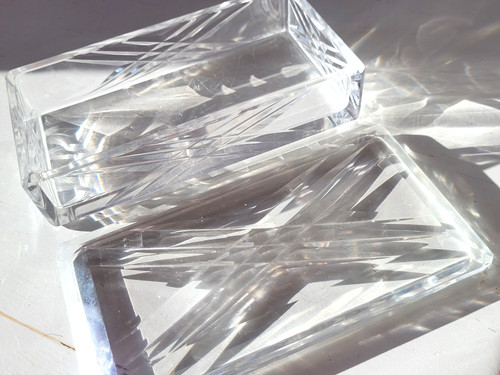 Boîte coffret cristal taillé - boîte,