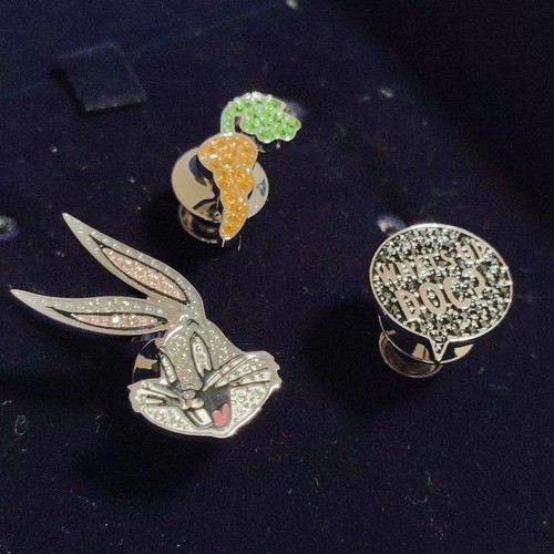 Broche argent cristal - , logo
