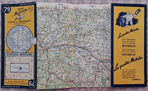 Old map carte michelin - old,