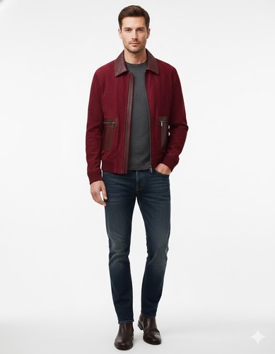 Blouson cuir agneau homme - en,