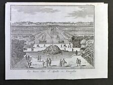 Gravure 18e s - Bassin d'Apollon à Versailles - VASCA D'APOLLO VERSAGLIES Salmon