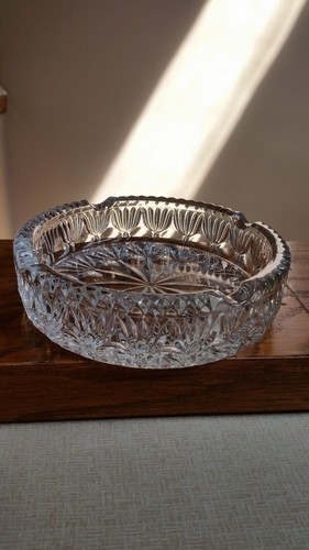Vtg heavy cut crystal - cut,